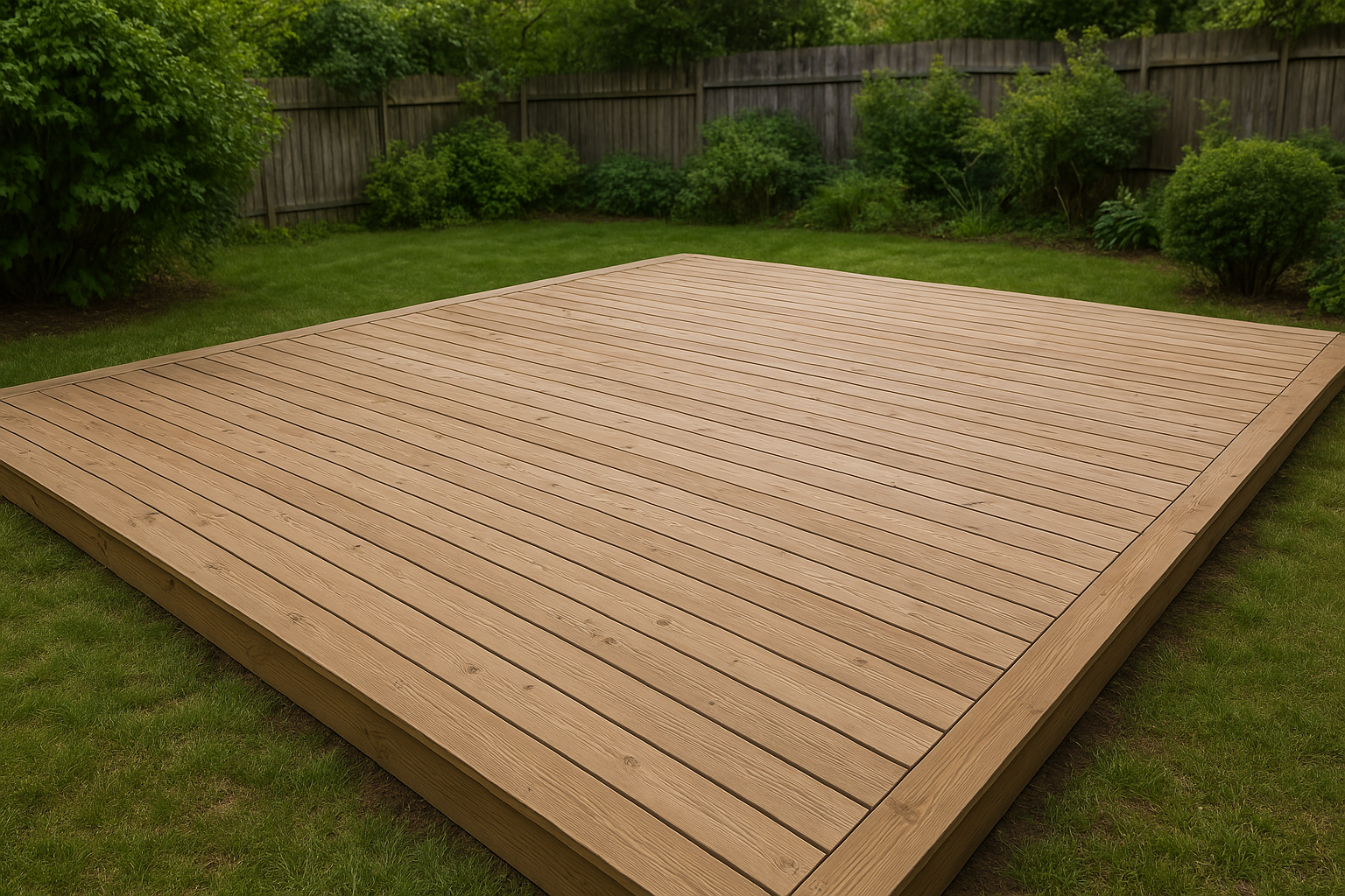Platting og terrasse